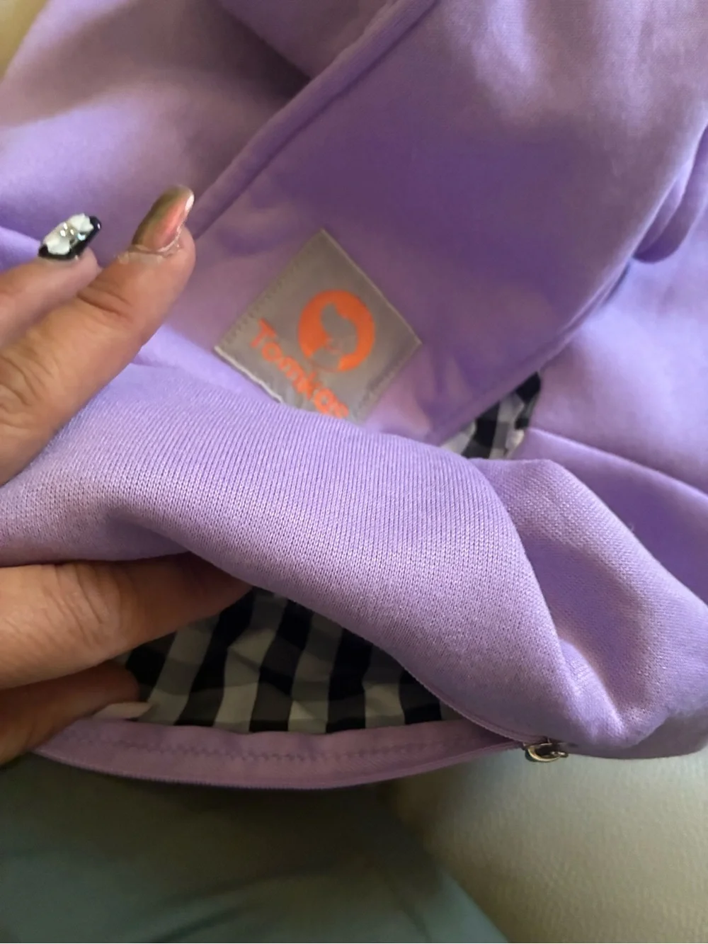 Tonka Lavender Kids Fleece Jacket with Orange Logo Accent